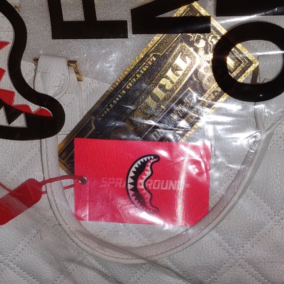 #SPRAYGROUND 💫Rivera Le Blanc Gold Chain Mini Duffle Bag# Cosplay Great! - Picture 14 of 15